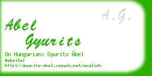 abel gyurits business card