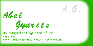 abel gyurits business card